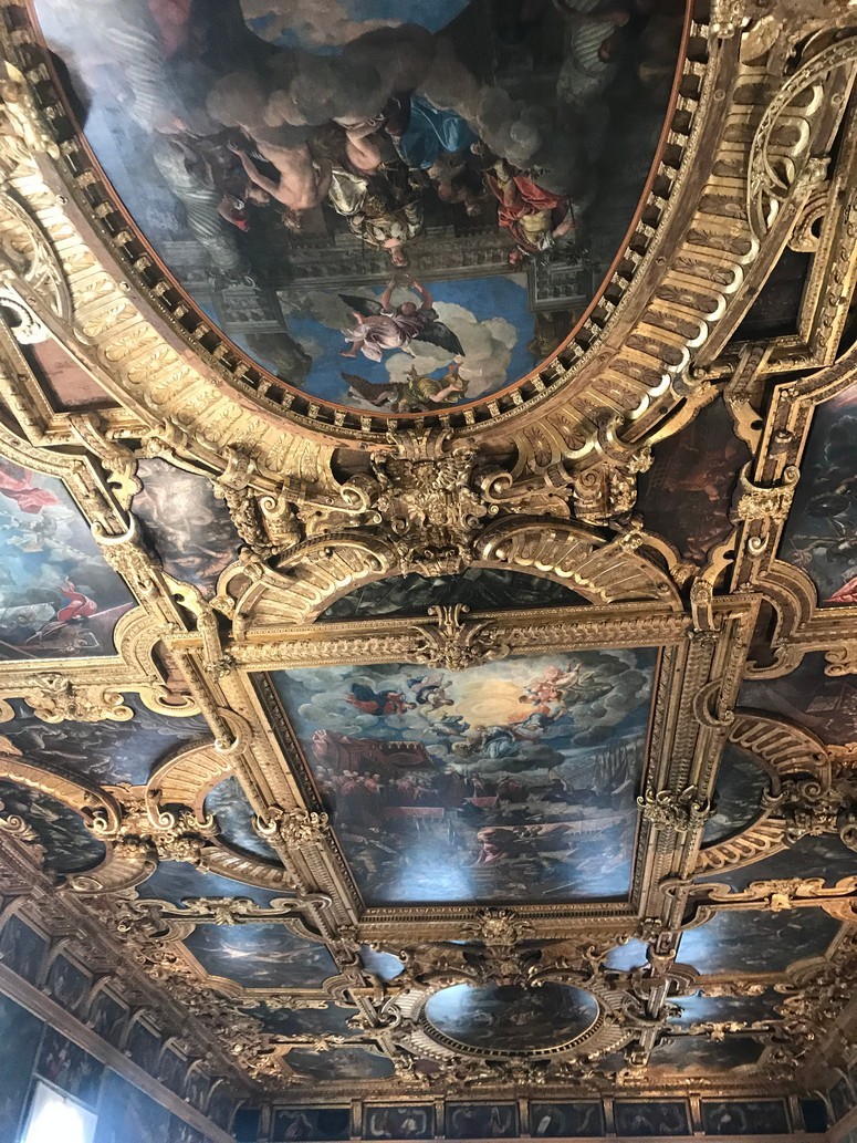 Beautifully painted ceiling fresco in Venice