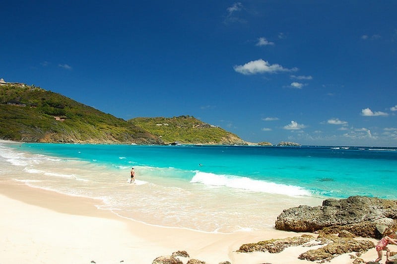 A tropical beach in Mustique