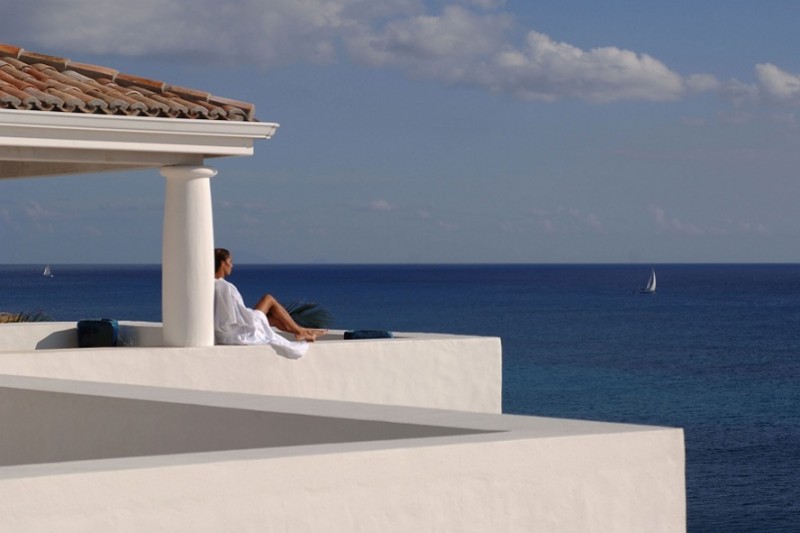 Gazing into the blue horizon from a luxury villa in St Martin