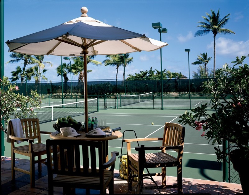 Tennis court at Jumby Bay
