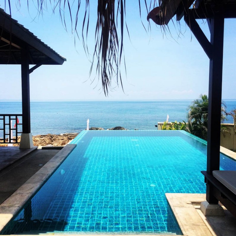 The pool at Kanda Ocean front residences