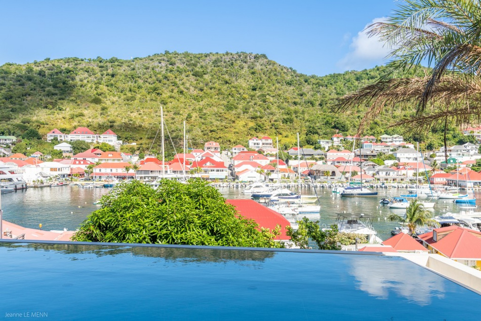 View of shops and buildings in town, Gustavia, St. Barthelemy (St