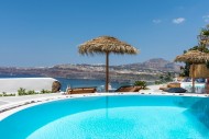 The pool at Summer Lovers Villa, Santorini