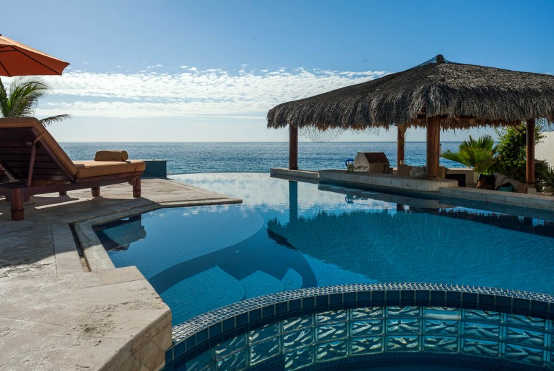 Pool area and view of the sea