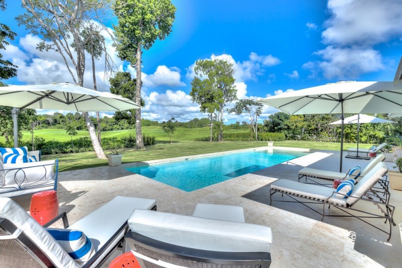 Hacienda A18 - Pool terrace with golf view, Punta Cana