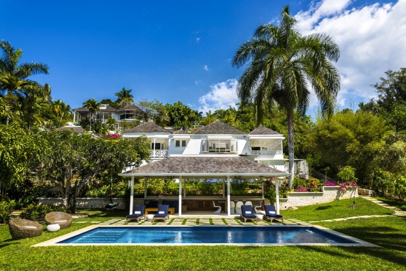 view of villa and pool