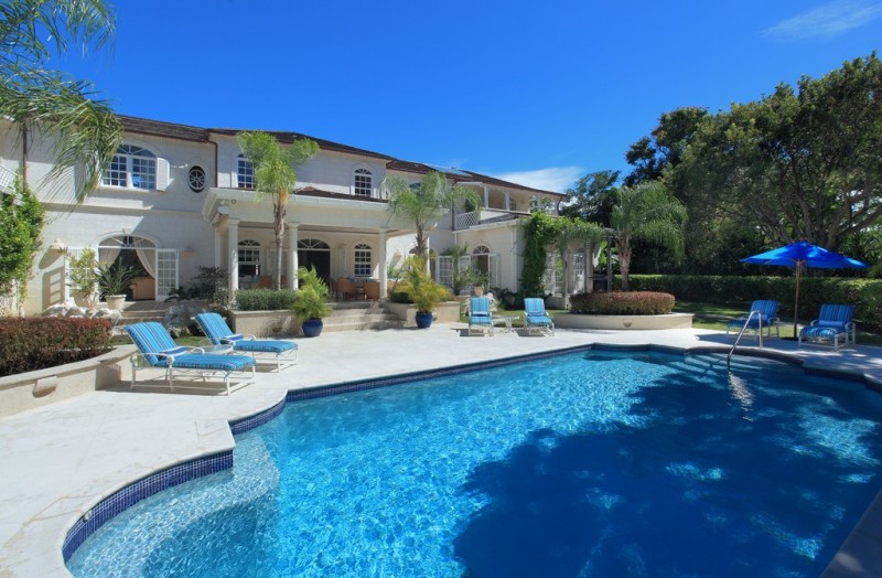 view of villa and pool