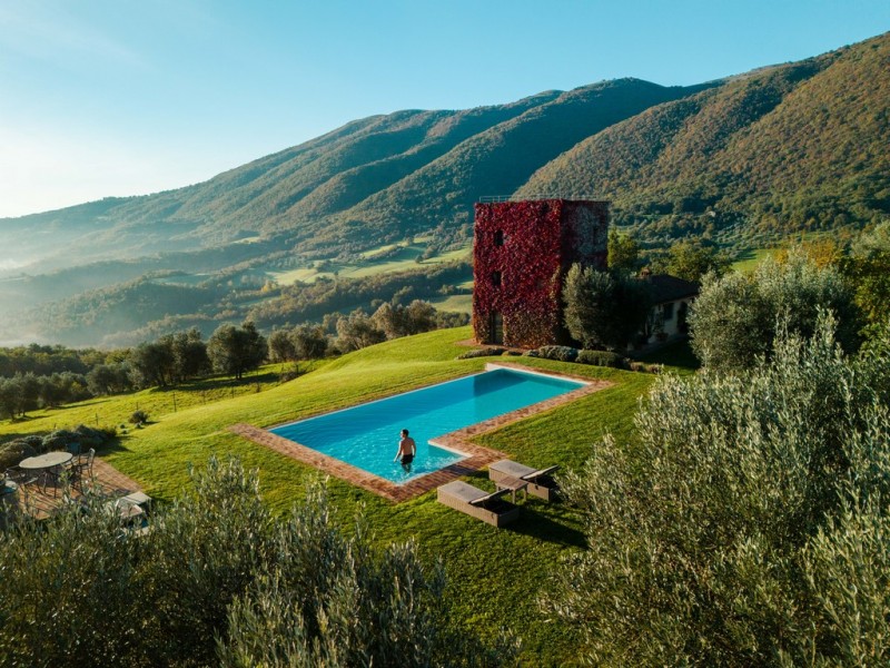 Torre | Umbria Villas | Pool View from Italy Villas