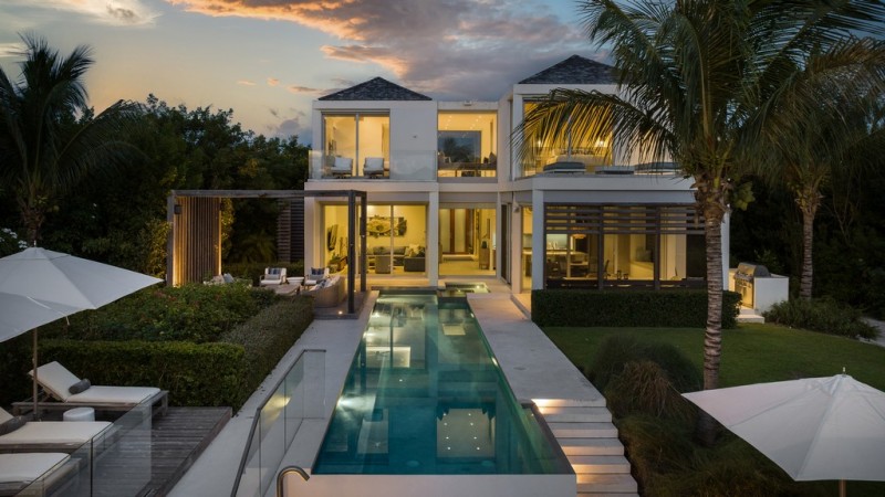 view of villa and pool