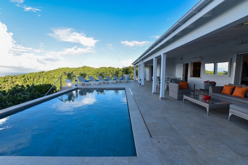 view of pool and villa