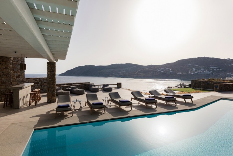 pool with sea in the background