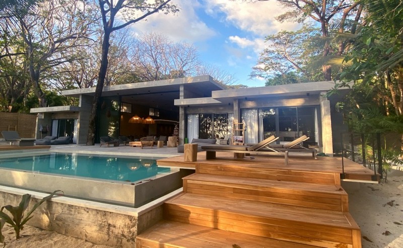 view of villa and pool