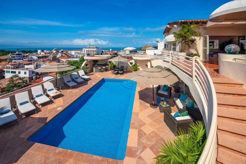 Beautiful views from the pool terrace of Casa Tabachin