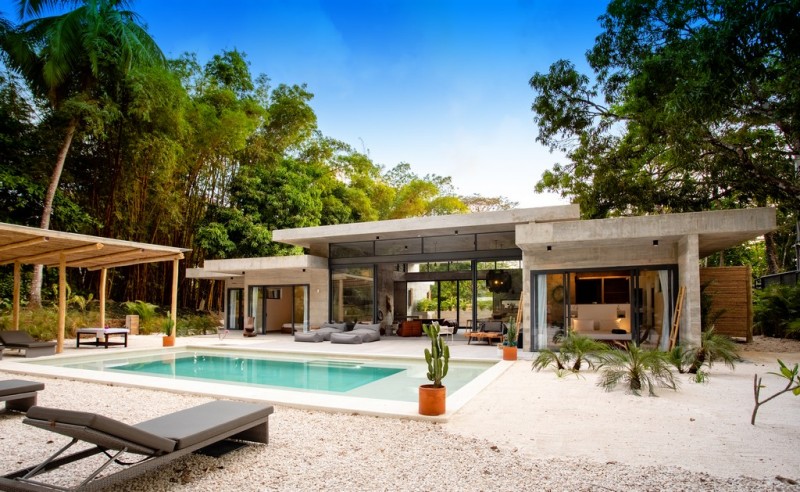 view of villa and pool