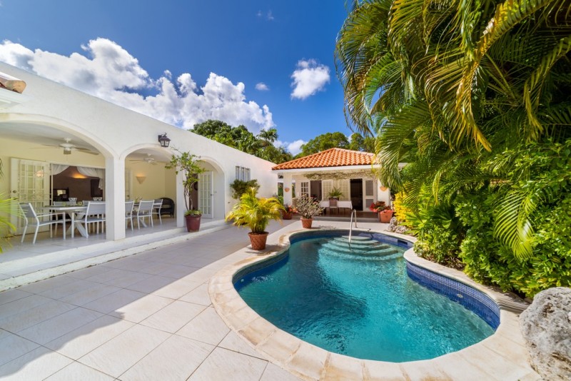 view of pool and villa