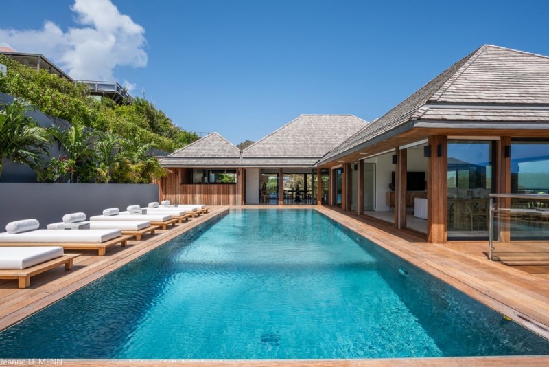 view of pool and villa