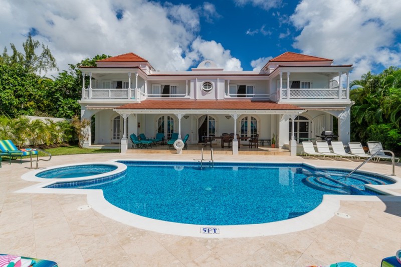 view of villa and pool