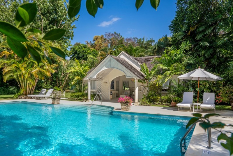 view of pool and villa
