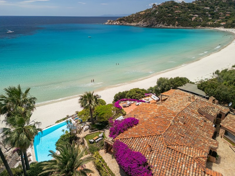 Beach and sea view from Villa Etoile in Sardinia