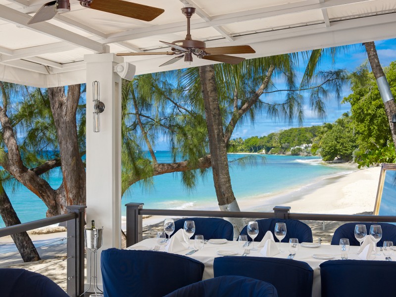 View of the beach from the dining are at Lone star villa in 