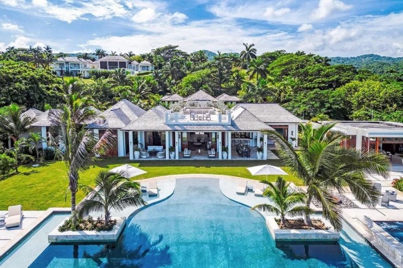 Aerial view of villa