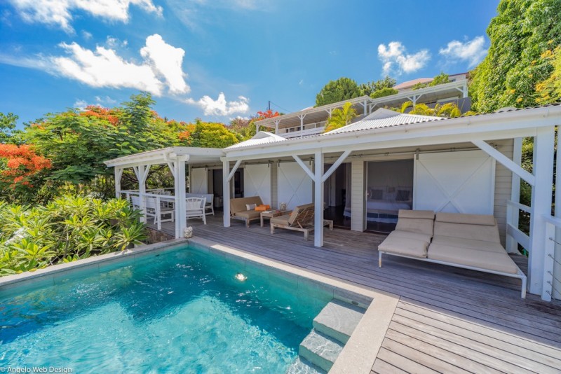 view of villa and pool