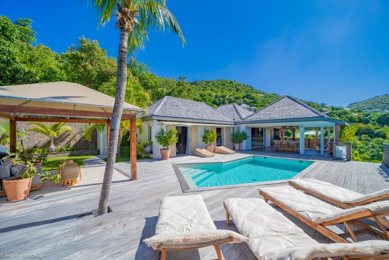 view of villa and pool