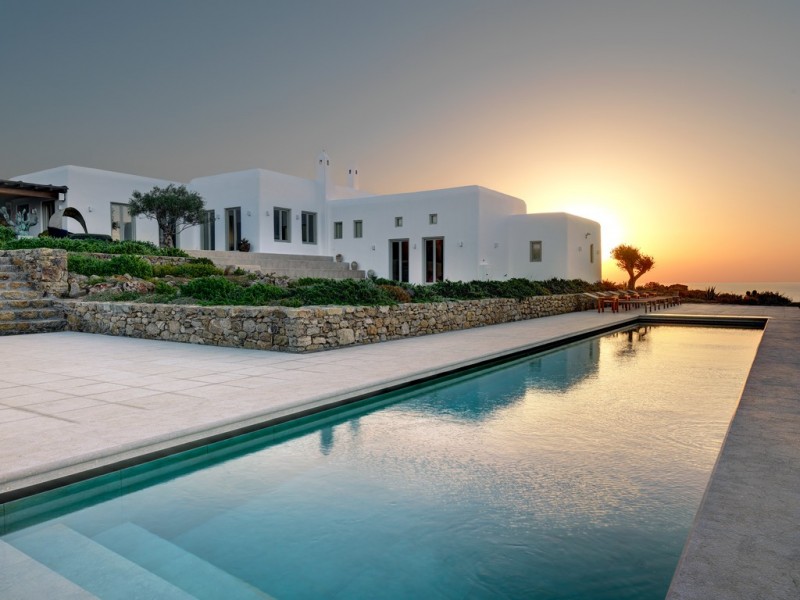 View of the pool and #Playhouse' at Villa Chloe, Mykonos