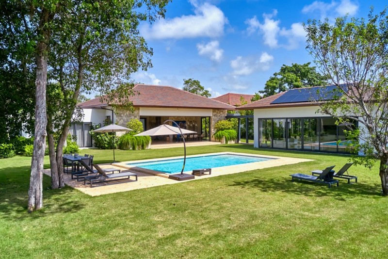 view of villa and pool