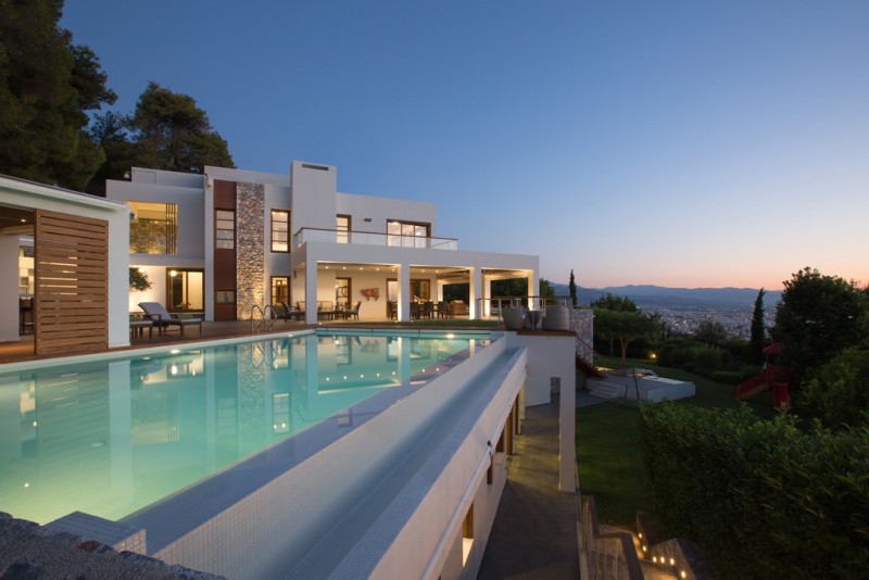 view of villa and pool