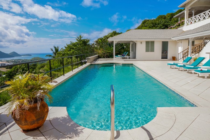 view of pool and villa