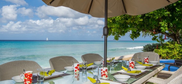 The Terrace and View from Ebbtide Luxury Villa in Barbados