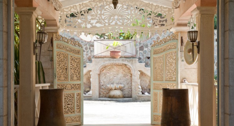 Spectacular carved atrium at Flormarine Villa